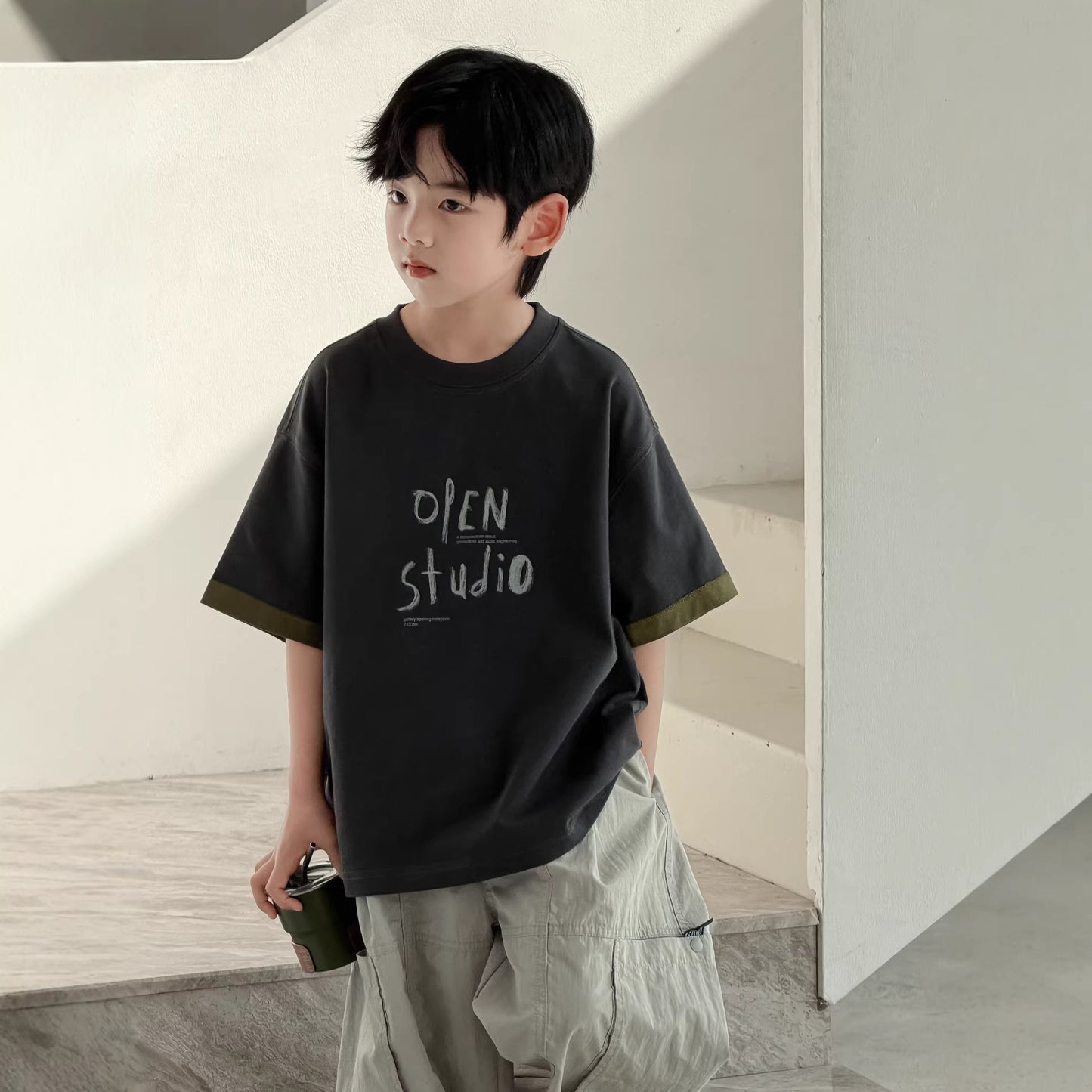 Summer Teens Short Sleeve Half Trendy Children's T-shirt