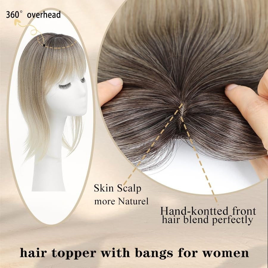 Hairpiece Appearance Natural Fluffy Barrettes Hair Extension Lady With Wig