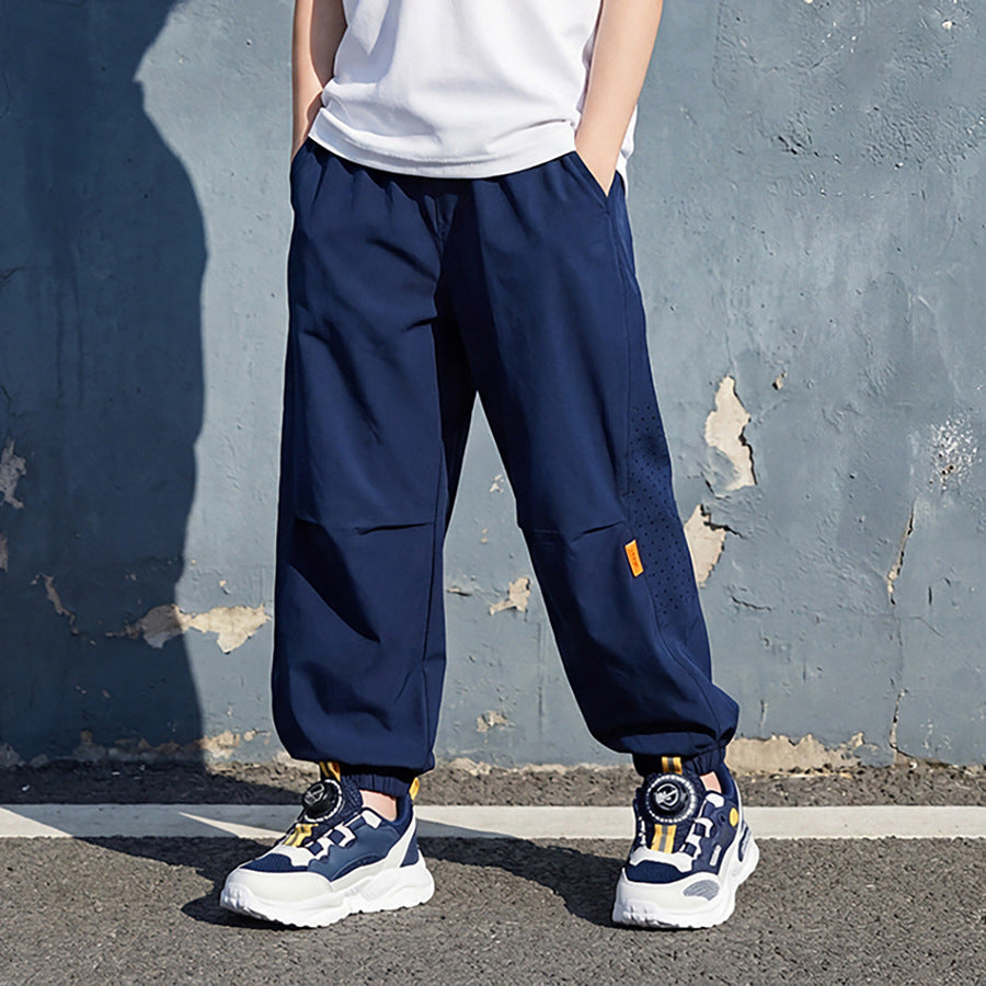 Children's Boy Summer Thin Punching Breathable Outer Wear Children's Pants