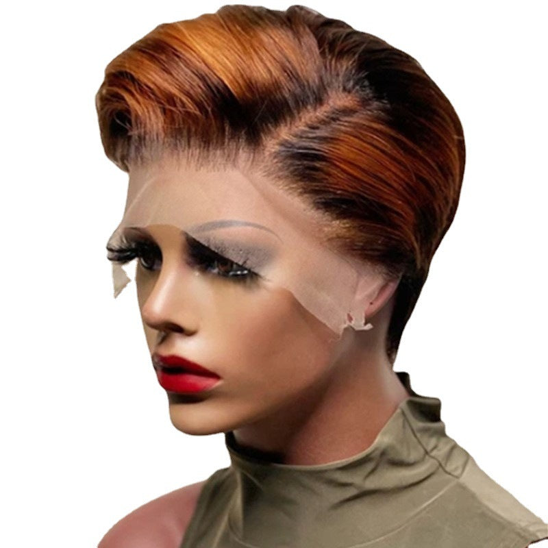 Women's Fashion Dyed Straight Synthetic Wigs Wig Short Curly Hair