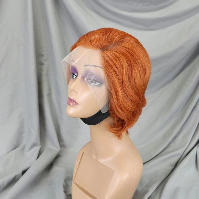 Frontal Pixie Bob Human Color Lace Real Hair Wig