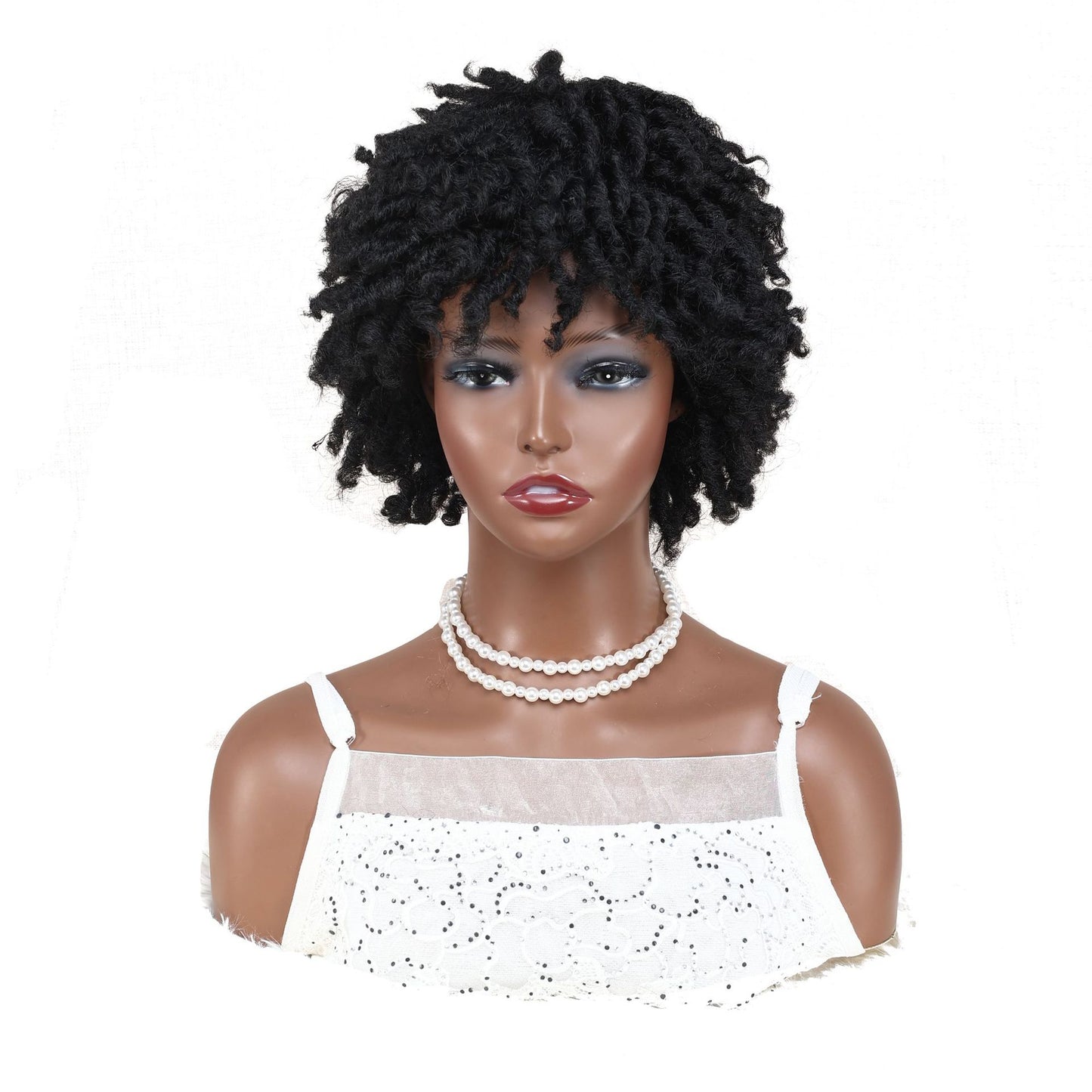 African Head Sleeve Curved Fluffy Explosion Wig Short Curly Hair