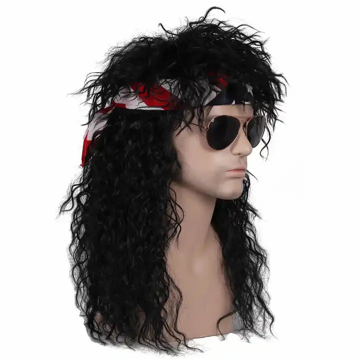 Hair Halloween Rock Music Party Headgear Men's Wig