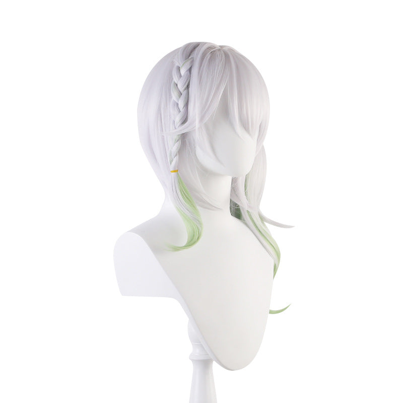 Grass Da Sier White Gradient Light Green Cos Wig