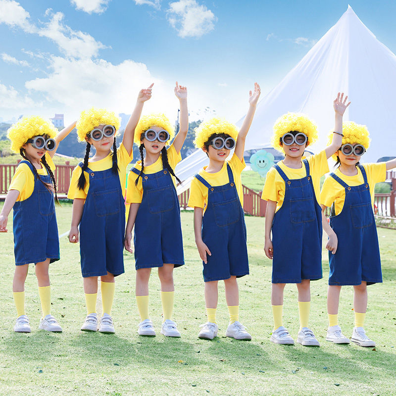 Children's Little Yellow Dancing Dress Performance Clothes Children's Suit