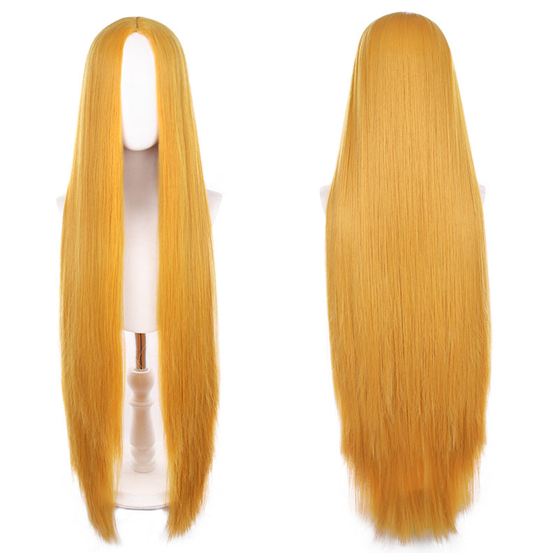Mid-length Universal Long Straight Scalp Style Cos Wig