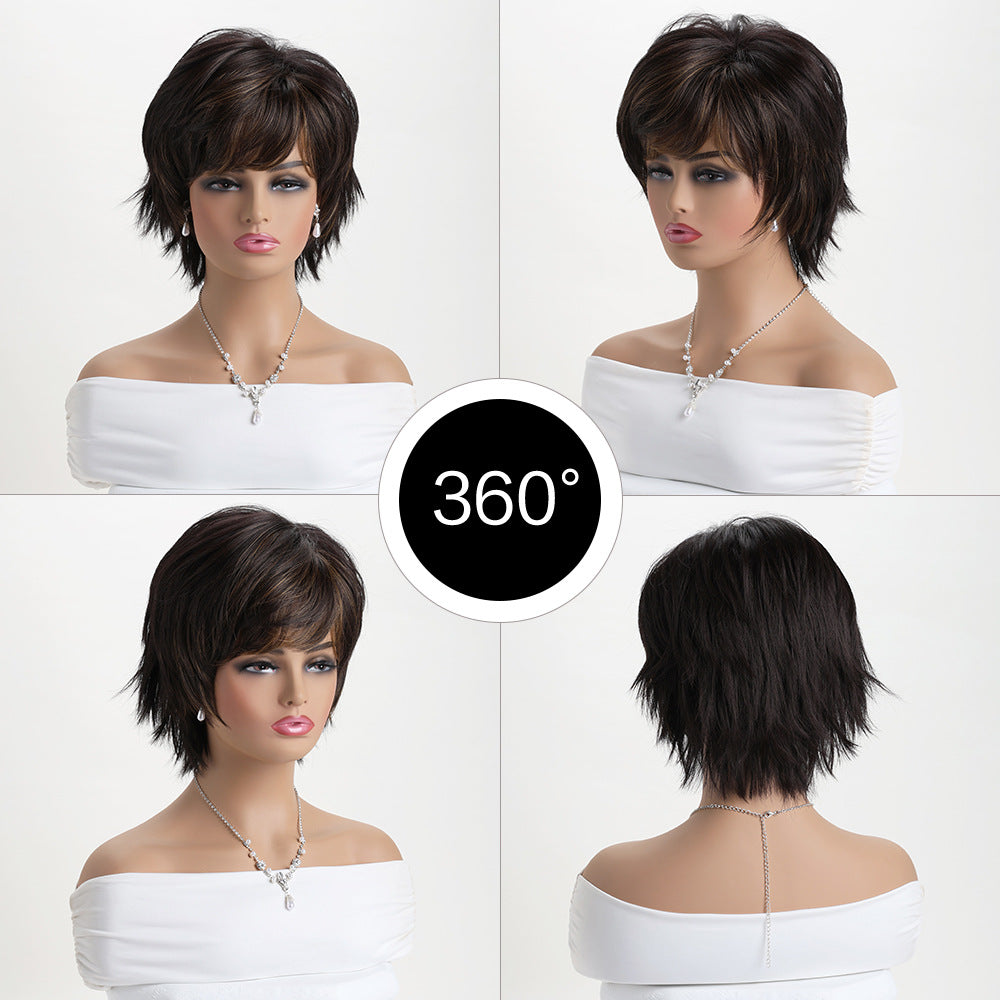 Trendy Classic Women's Fashion Chemical Fiber Wig Short Curly Hair