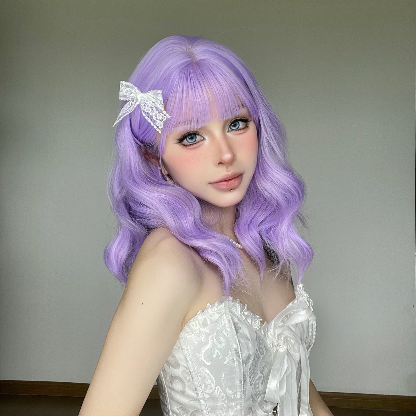 Creative Charming Purple Halloween Small Curls Wig Short Curly Hair