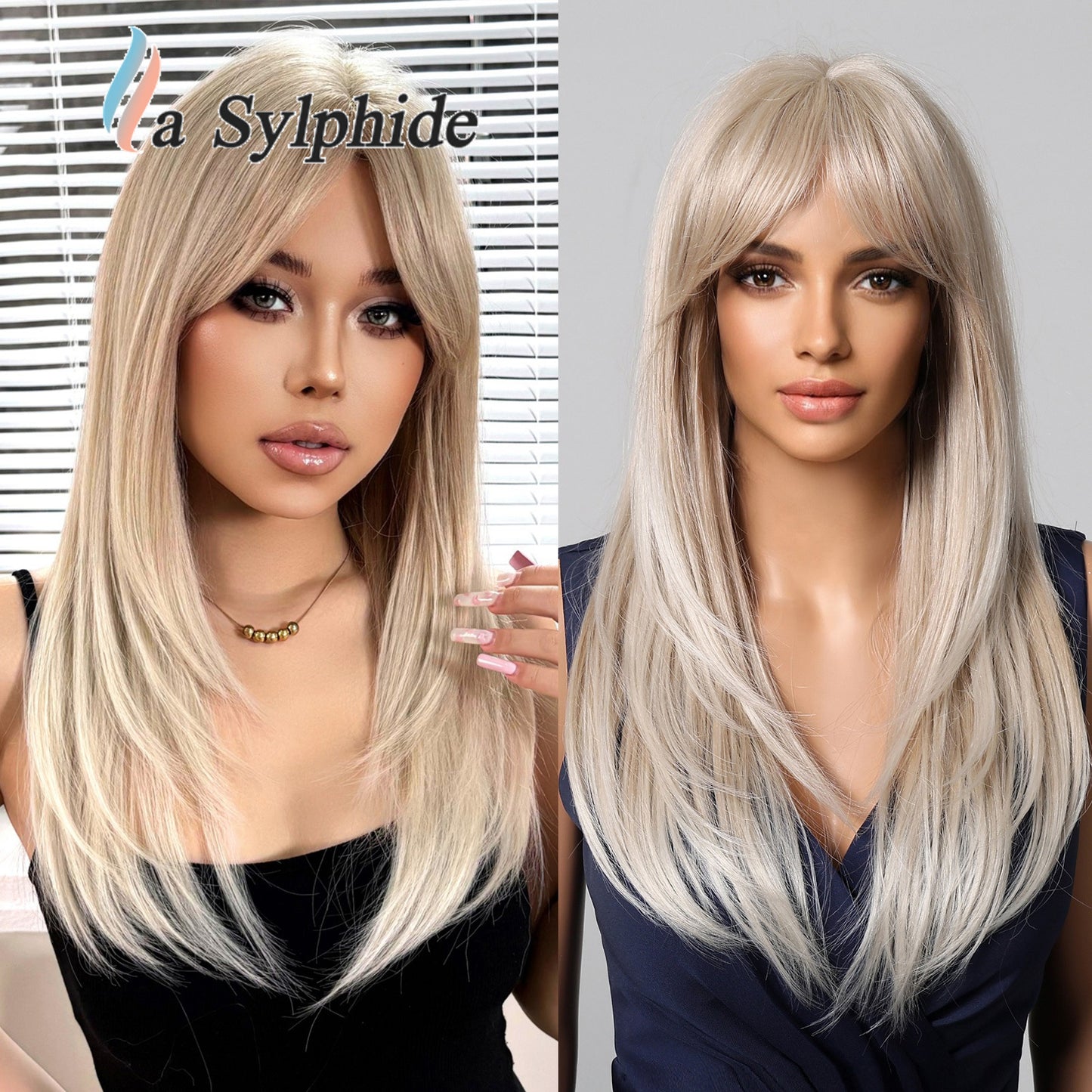 Women's Headgear Chemical Fiber Hair Soft Natural Long Straight Wig