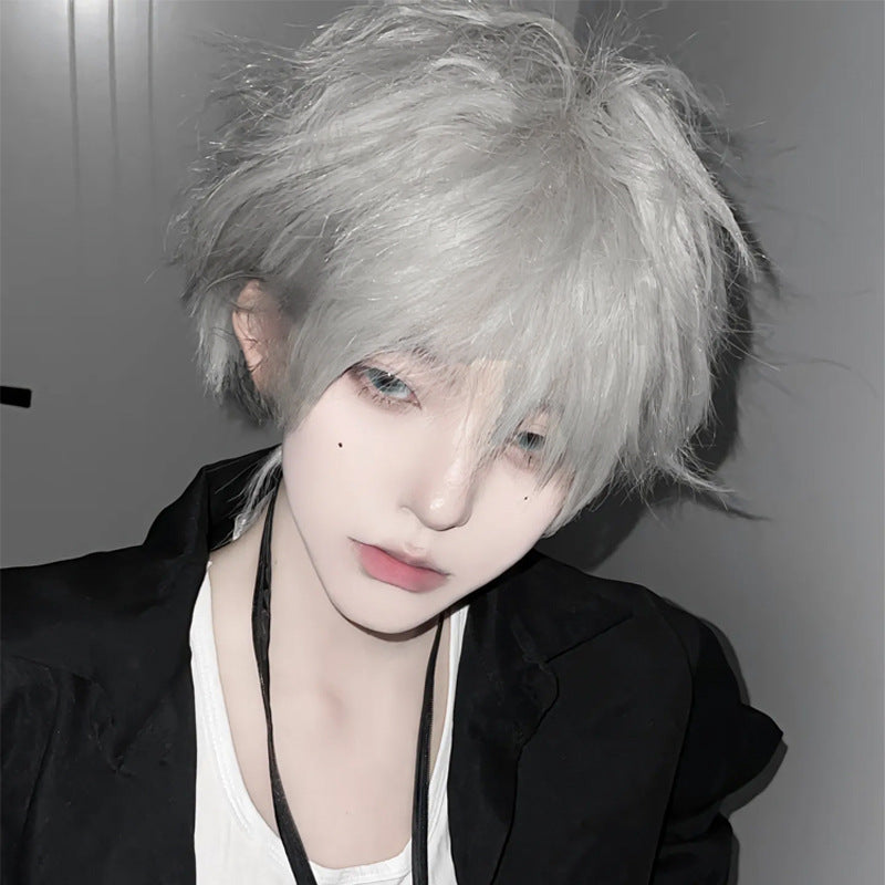 Men's Differential Broken Cover Less Sense Short Hair Korean Style Men's Wig