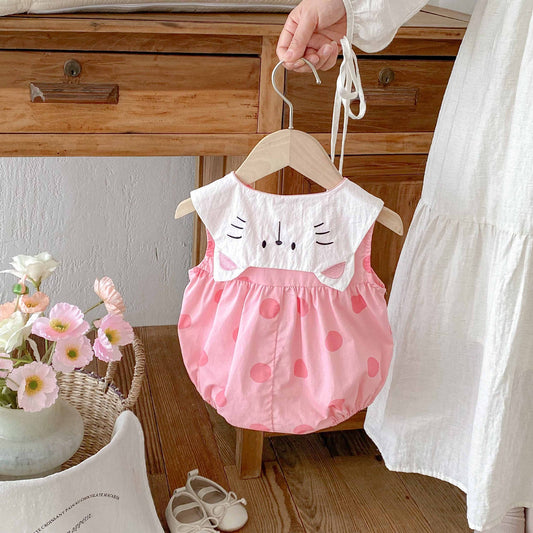 Babies Korean Style Summer Born Jumpsuit Princess First Jumpsuit, Climbing Suit