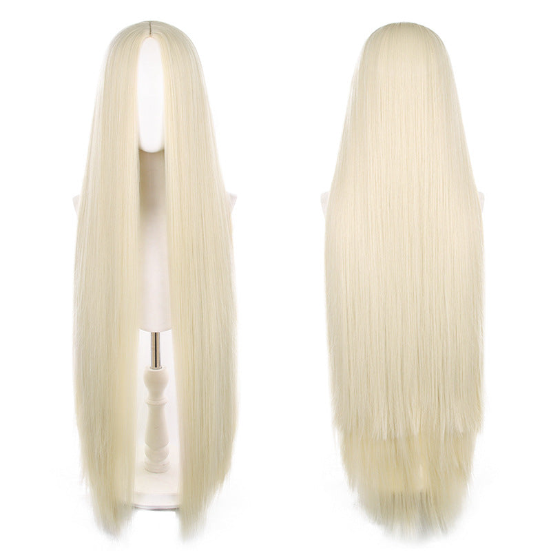 Mid-length Universal Long Straight Scalp Style Cos Wig