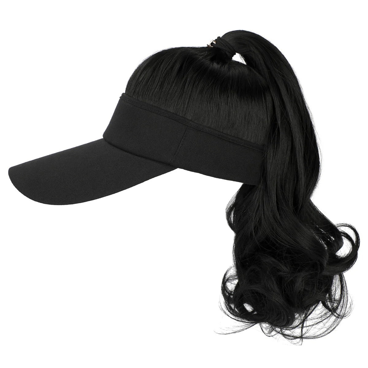 Personality Horse Tail Wavy Roll Pink Wig Ponytail