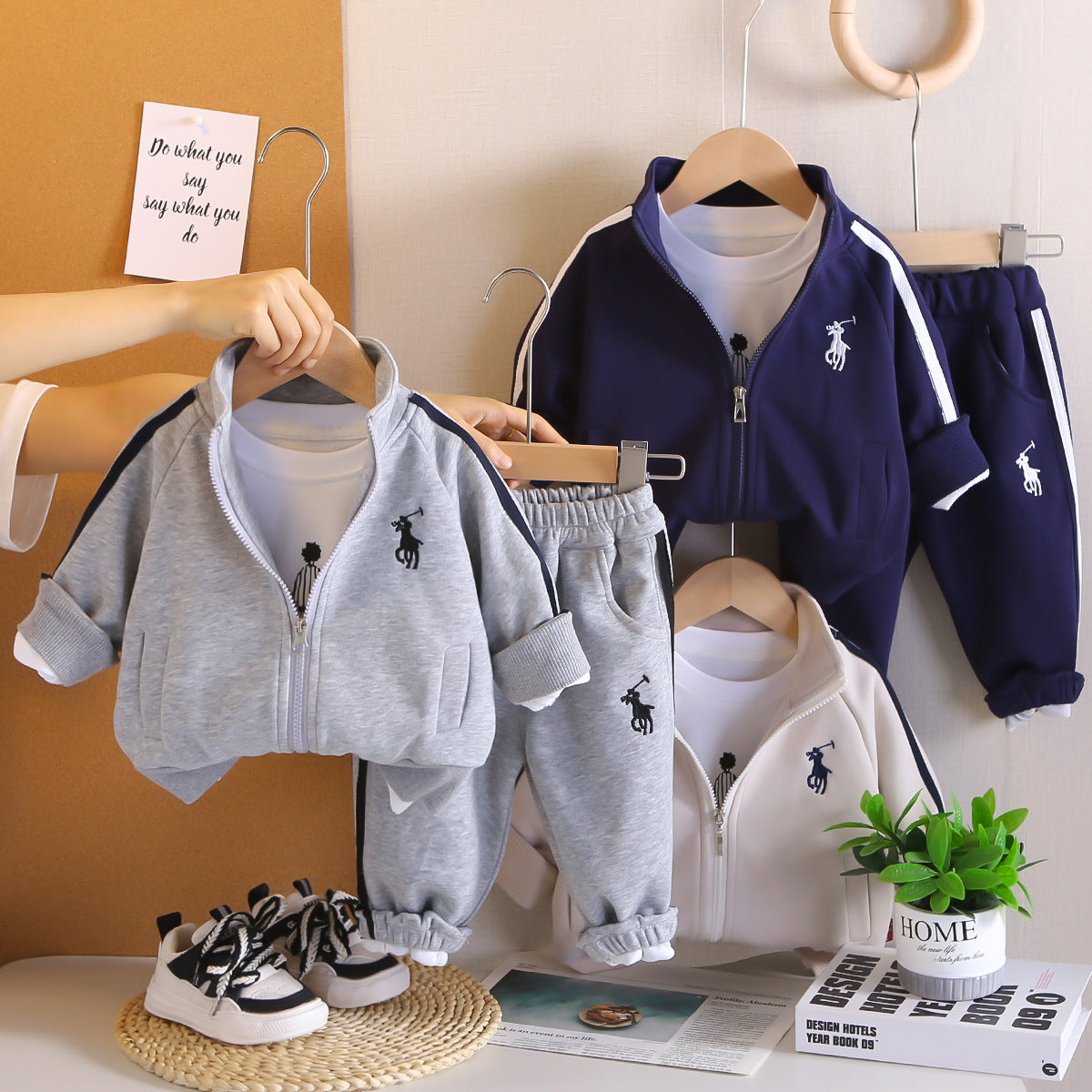 Children's Boys Autumn Clothing Western Style Long Sleeve Three-piece Children's Suit