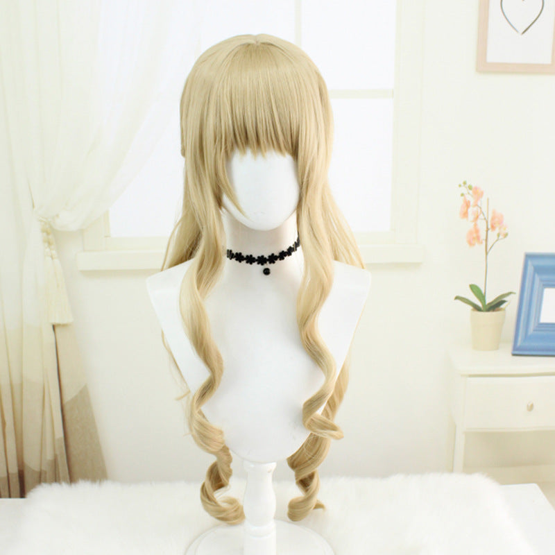 Mixed Puffy Silk Universal Fiber Long Cos Wig