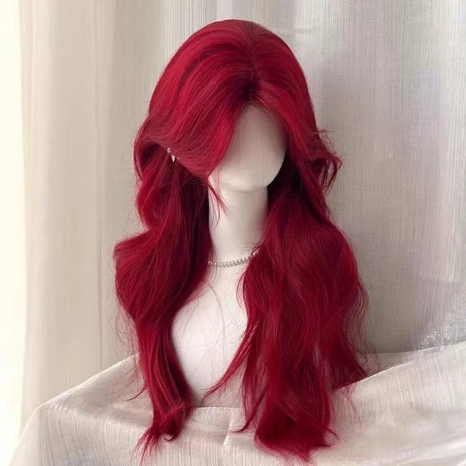 Hair Fluffy Outer Eight Bangs Adult Lady Like Woman Female Wig Long Curls