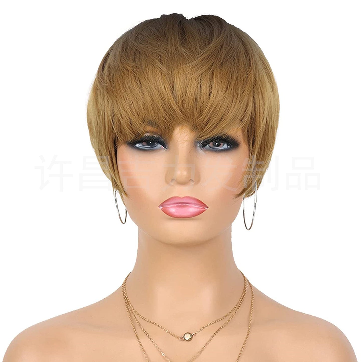 Charming Comfortable Mechanism Bangs Chemical Fiber Wig Short Straight Hair