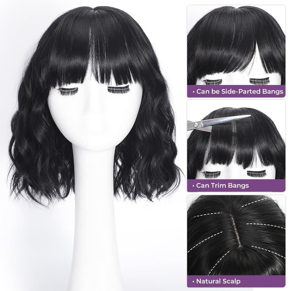Synthetic Curly Hair Natural Shoulder Long Wig Bangs