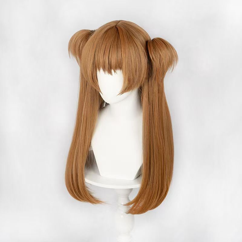 Ming Orange Double Ponytail Jaws Clamp Cos Wig