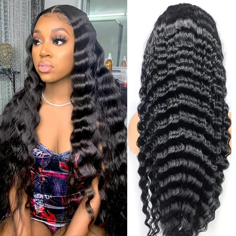 High Temperature Synthetic Wigs African Small Curly Front Wig Long Curls