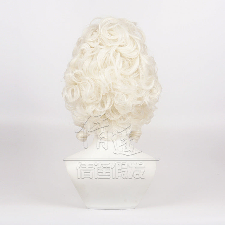 Fluffy Curly Hair Noble Queen Court Masquerade High Plate Cos Wig