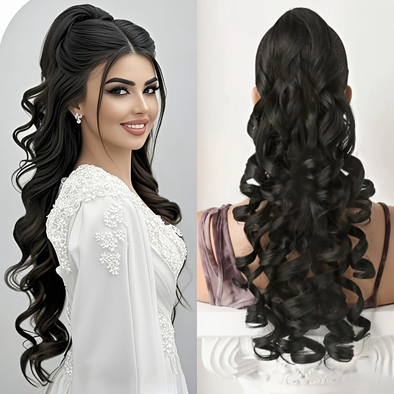 Grip Big Wave Long Curly Hair Claw Wig Ponytail