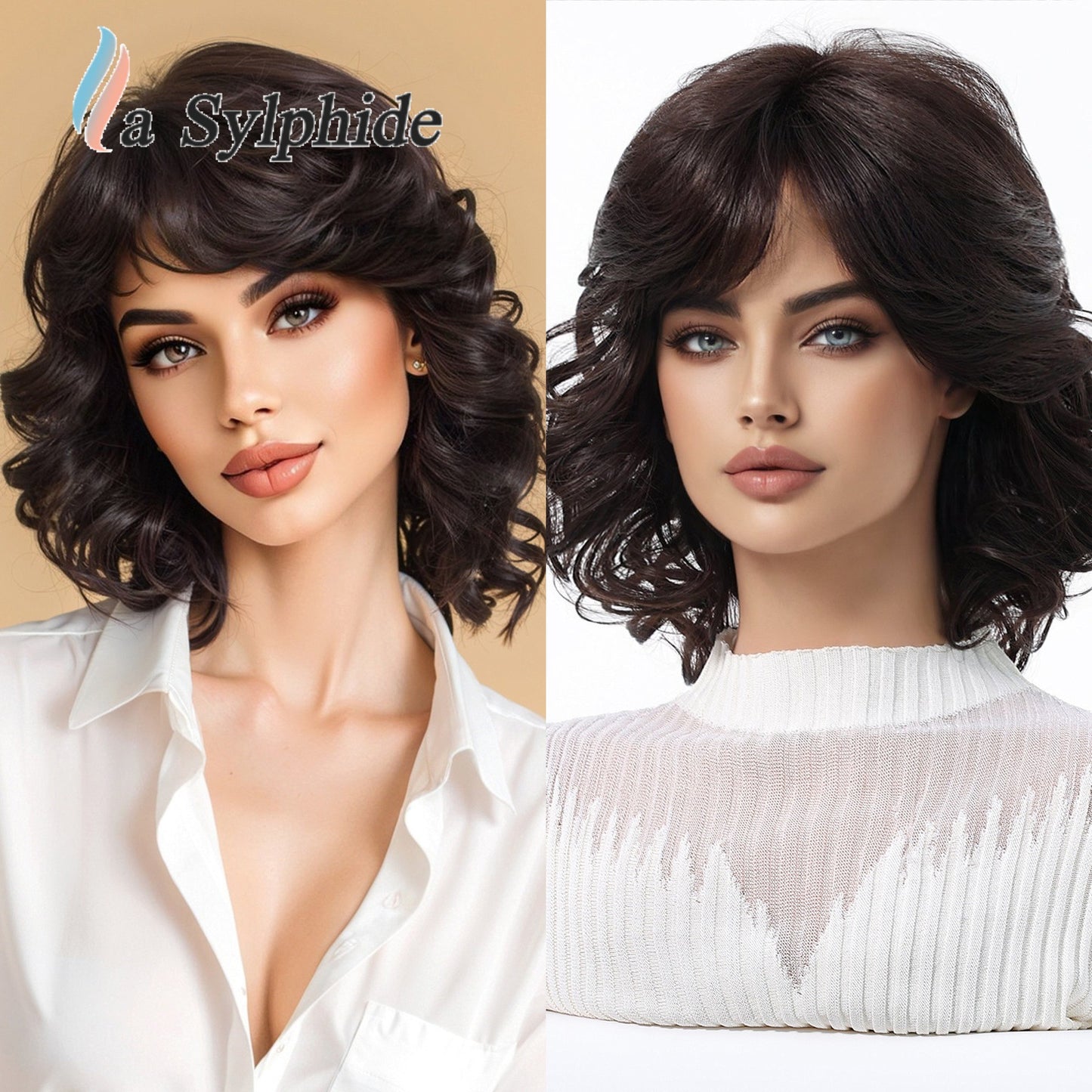 Women's Love Mother Rose Net Fiber Latin American Wig Short Straight Hair