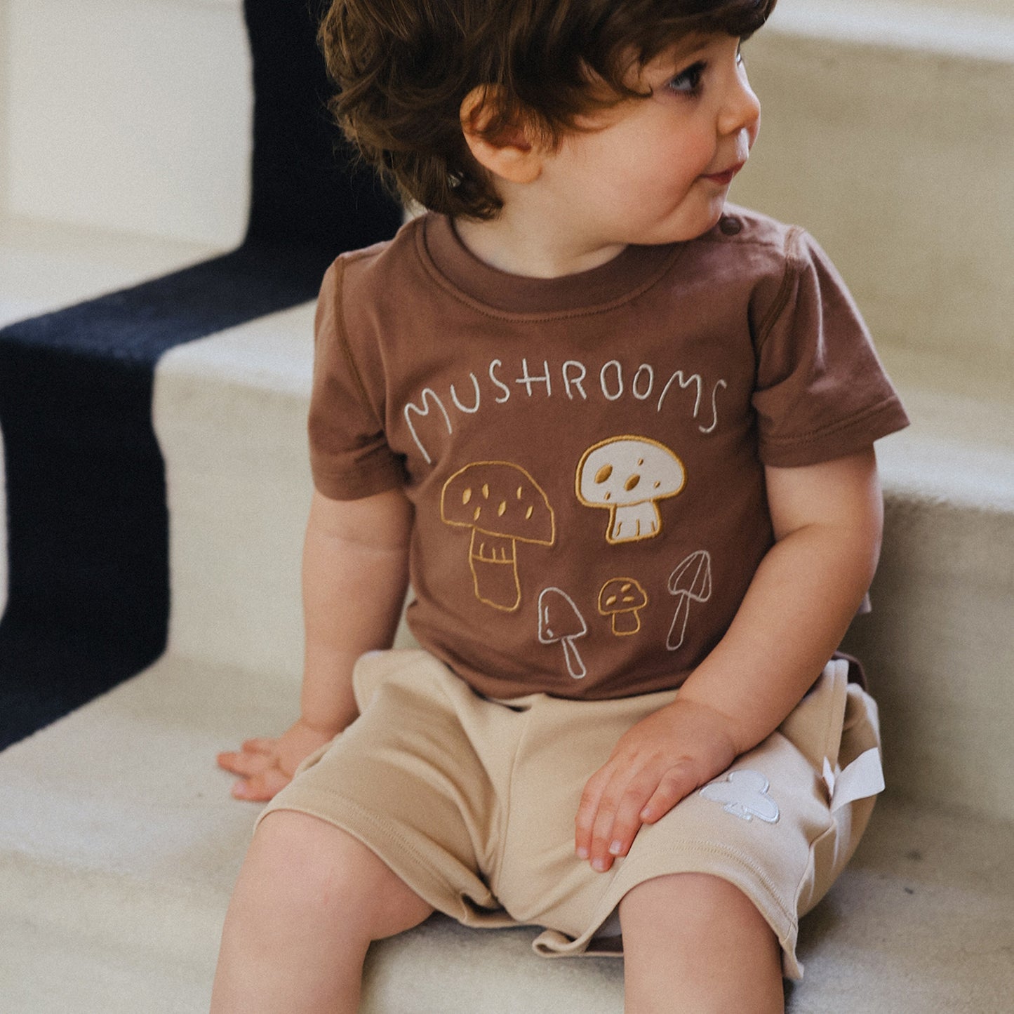 Children's Boy's Short-sleeved Clothing Embroidery Top Summer Dress Half Children's T-shirt