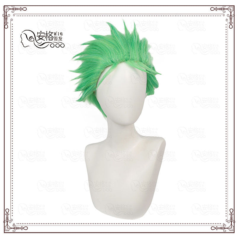 One Piece Pirate Hunter Green Algae Real Hair Wig
