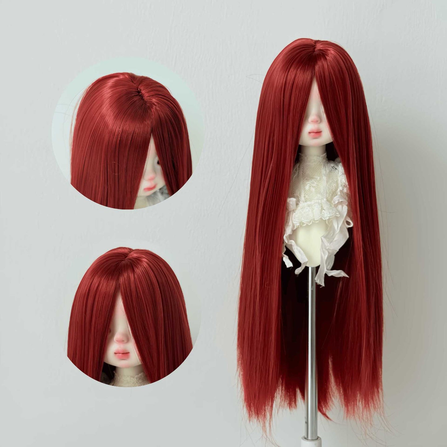 Points Soft Silk Long Straight Hair Cover Bangs Cos Wig