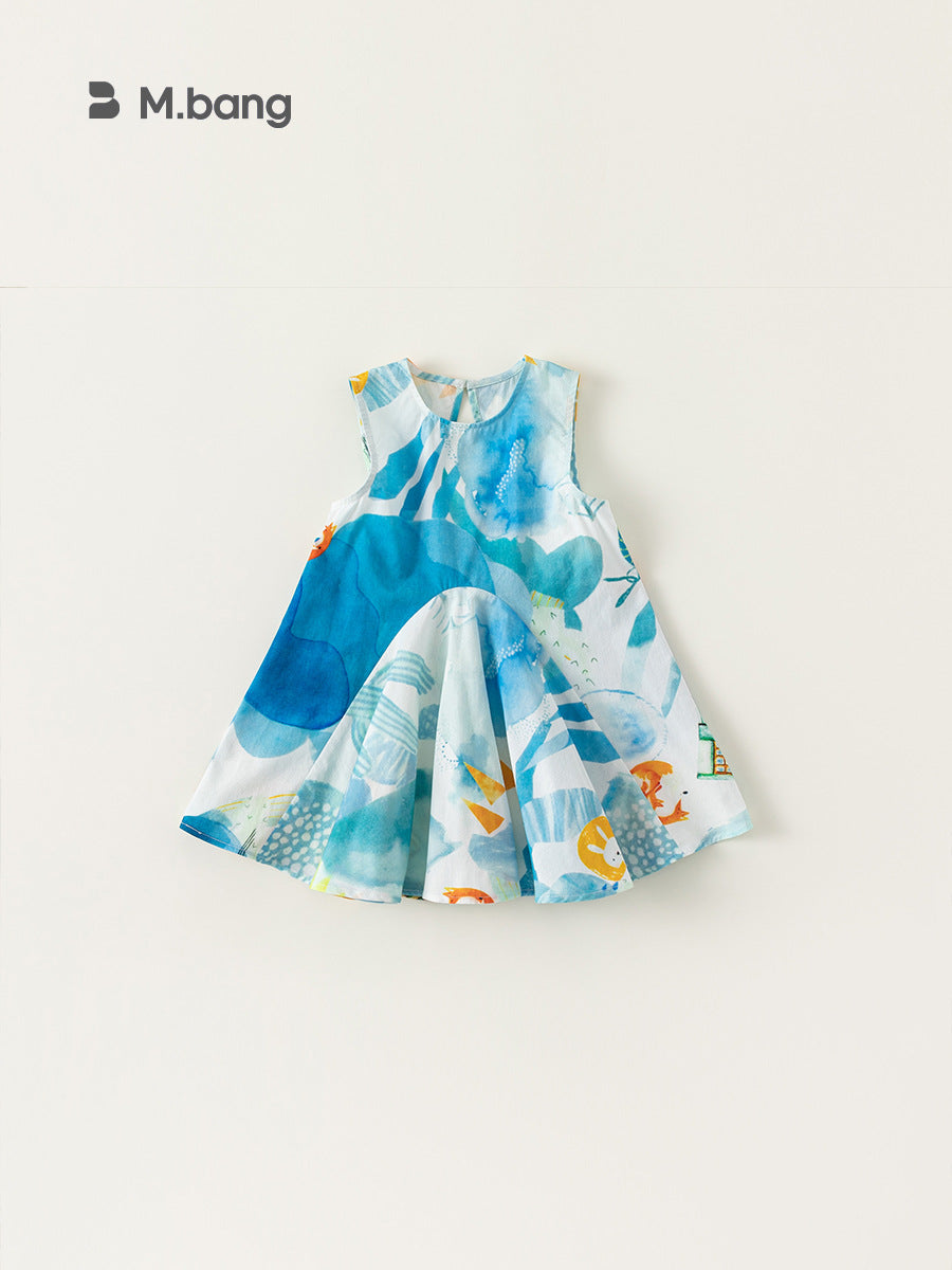 Children's Clothing Summer Sleeveless Personalized Iti A- Line Children's Dress