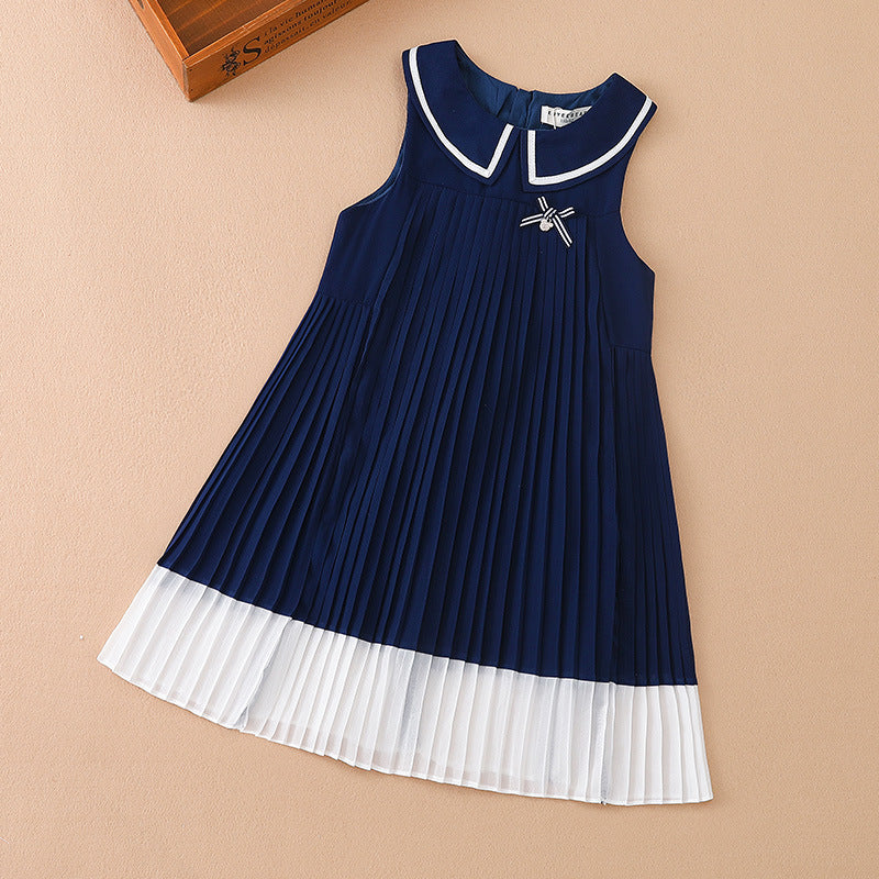 Children's Summer Middle Big Pleated Skirt Princess Children's Dress