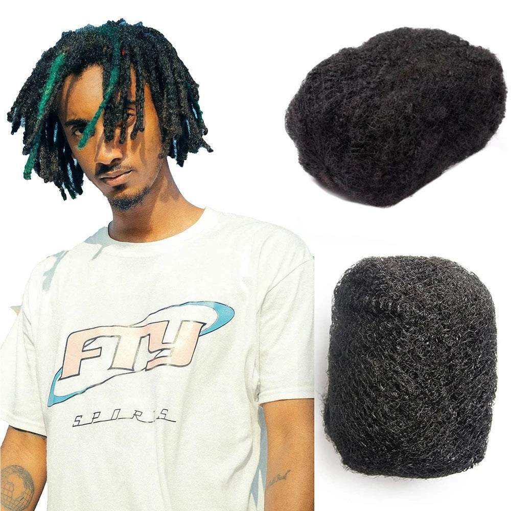 Kinky Bulk Human Medium Brown Color Real Hair Wig