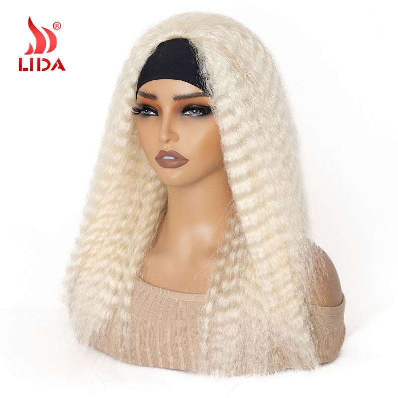 Attractive Turban Hair Band Synthetic Wigs Long Straight Wig