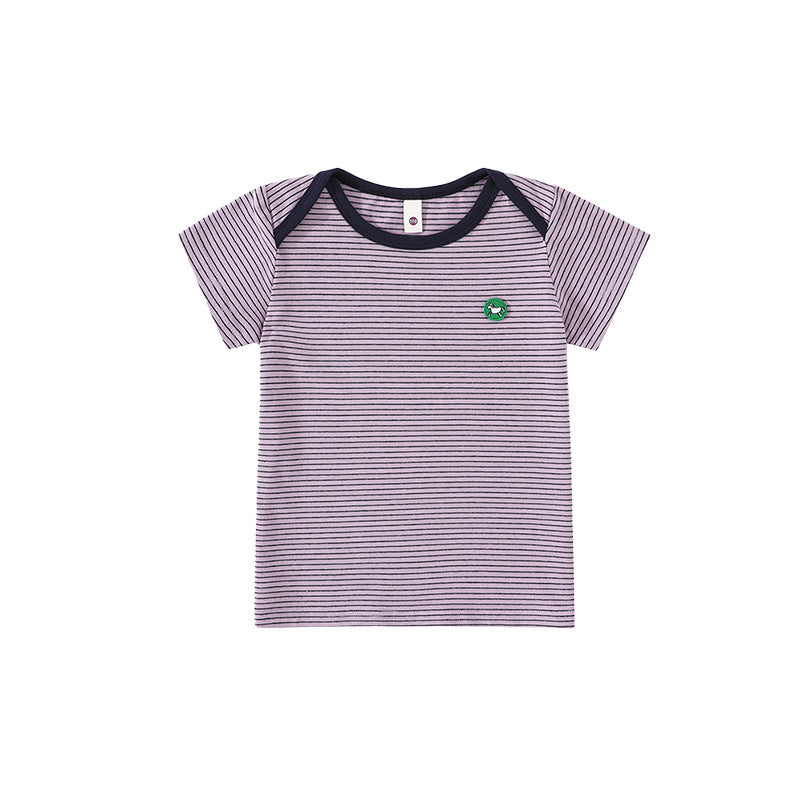 Children's Striped Short-sleeved Summer Half Sleeve Top Children's T-shirt