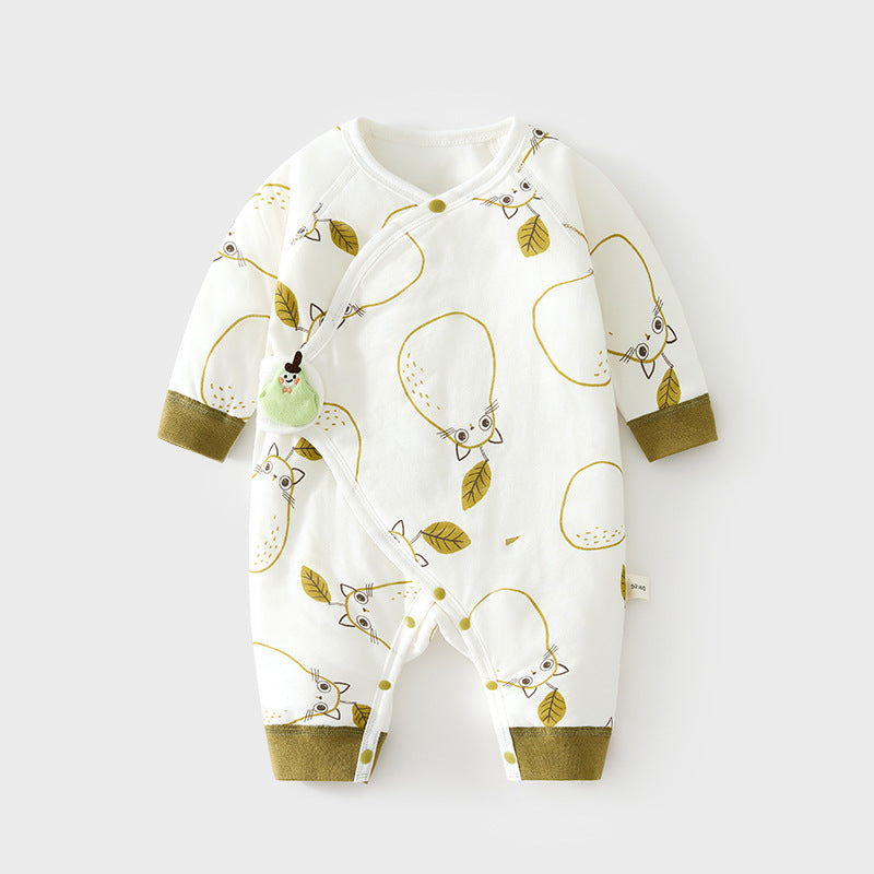Born Quilted Jumpsuit Thin Cotton Boneless Romper Gown Jumpsuit, Climbing Suit