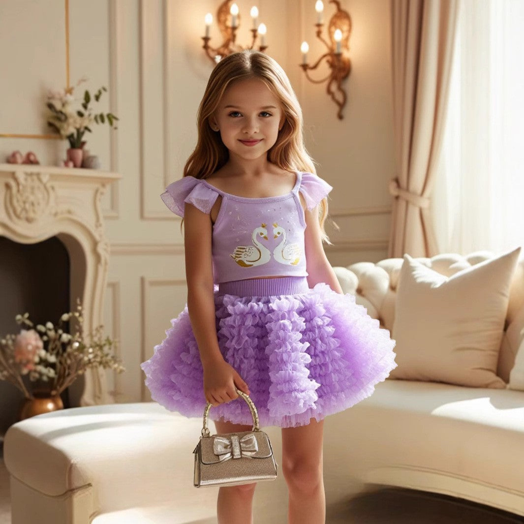 Children's Summer Magic Full House Skirts Cake Dress Princess Gown Children's Suit