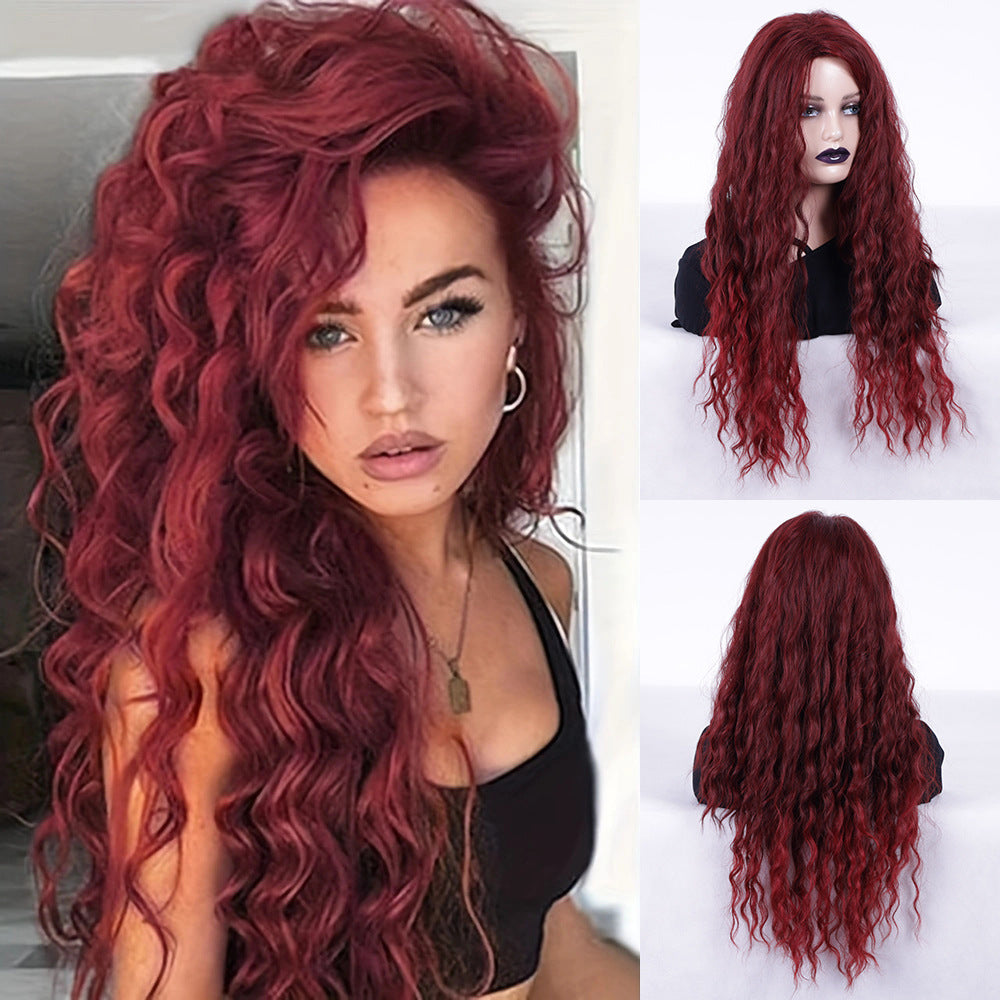 Women's Fluffy Curly Hair African Small Roll Chopsticks Wig Long Curls