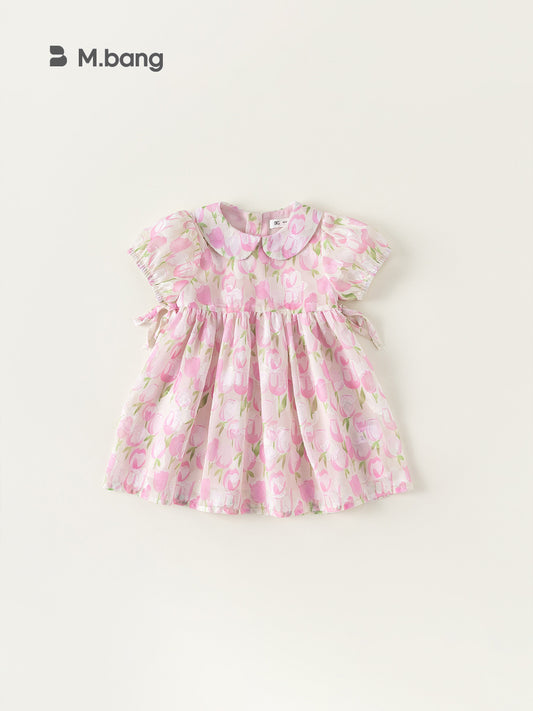 Children's Clothing Princess Summer Pink Floral Little Children's Dress