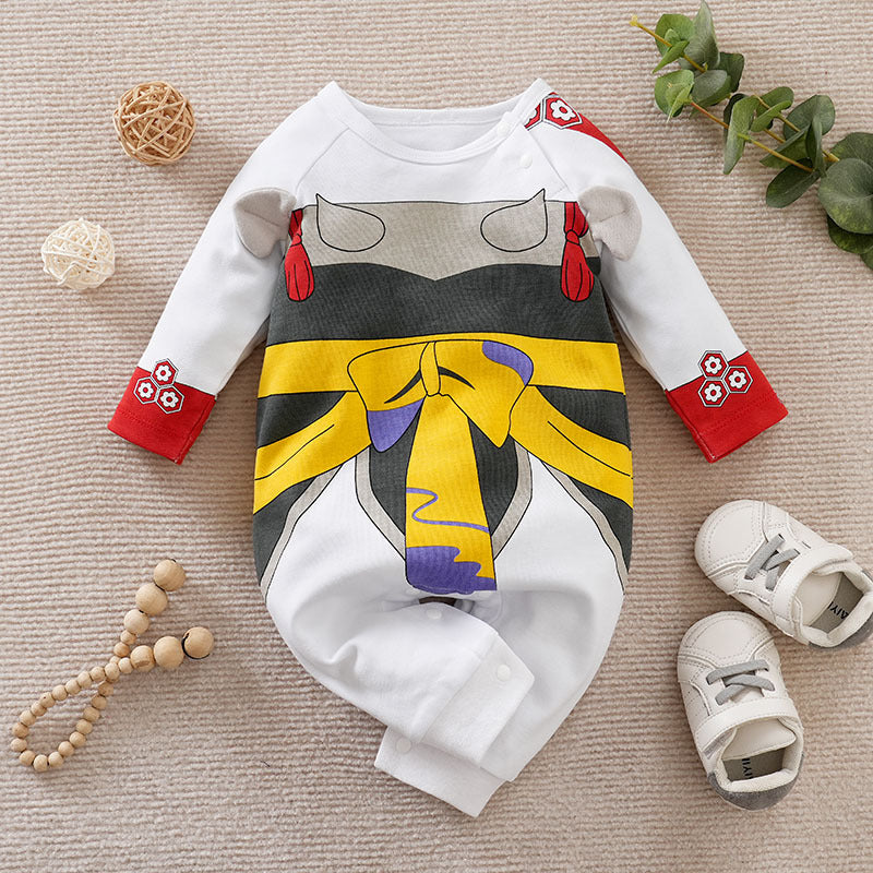 Cartoon Jumpsuit Full Cotton Thin Section Pullover Rompers Long Sleeve Jumpsuit, Climbing Suit