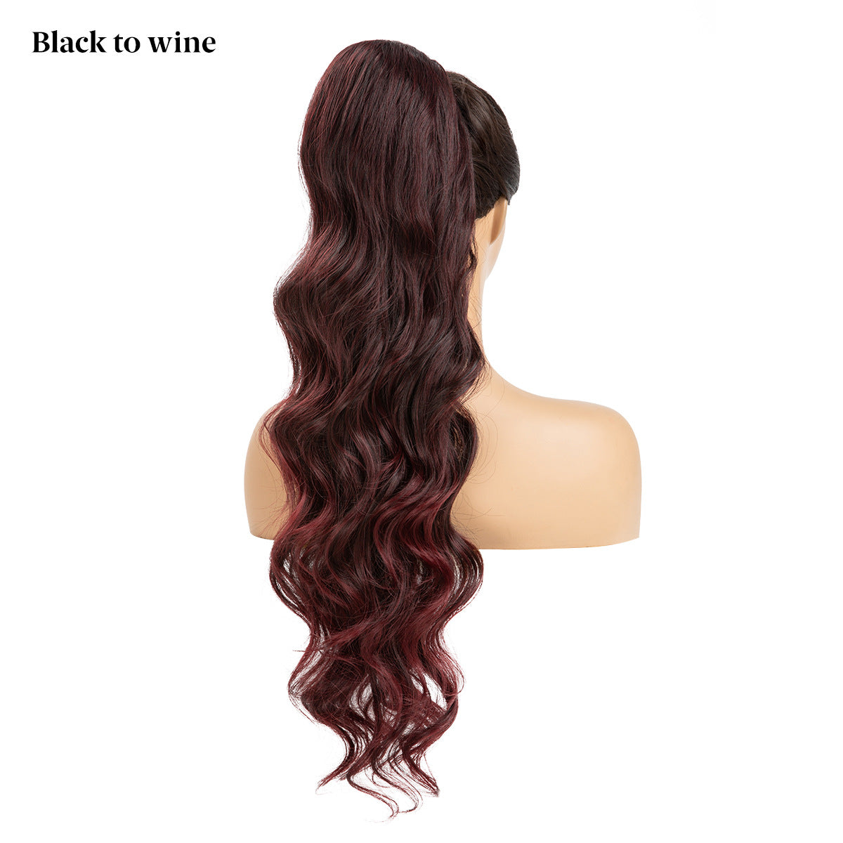 Women's Ripple Drawstring Chemical Fiber Long Curly Wig Ponytail