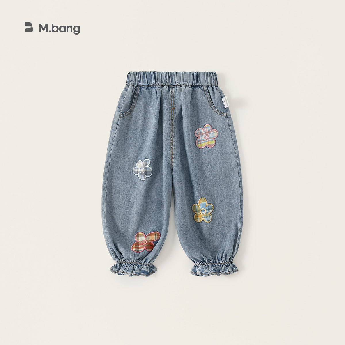 Children's Woven Clothing Clothes Korean Style Summer T-shirt Jeans Two-piece Set Children's Suit