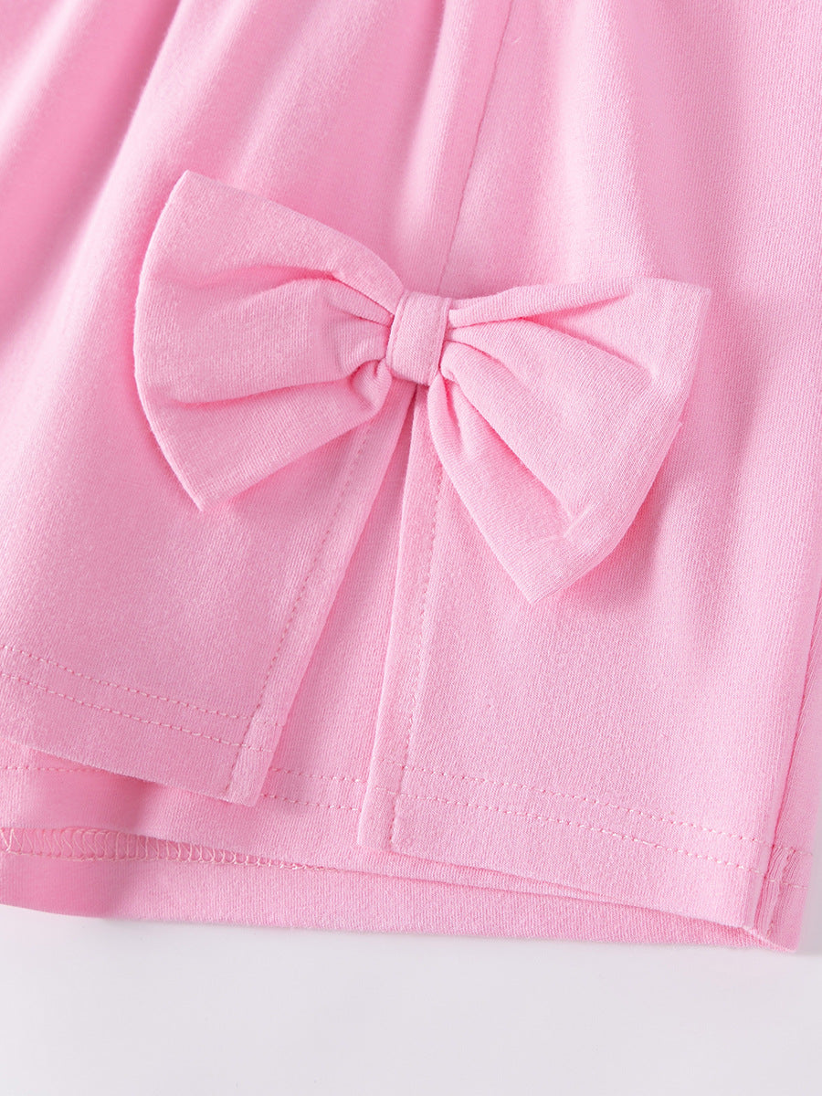 Women's & Children's Summer Cute Bow Clothing Children's Suit