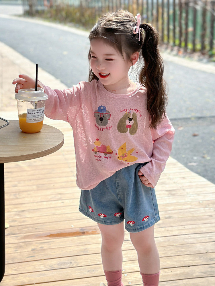 Children's Thin Summer Wear Cute Cartoon Printed Children's T-shirt
