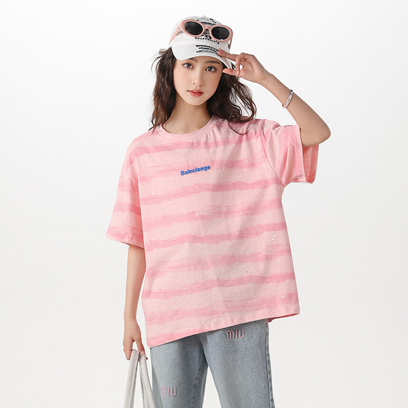Loose Large Size Cotton Shirt Youth Clothes Western Children's T-shirt