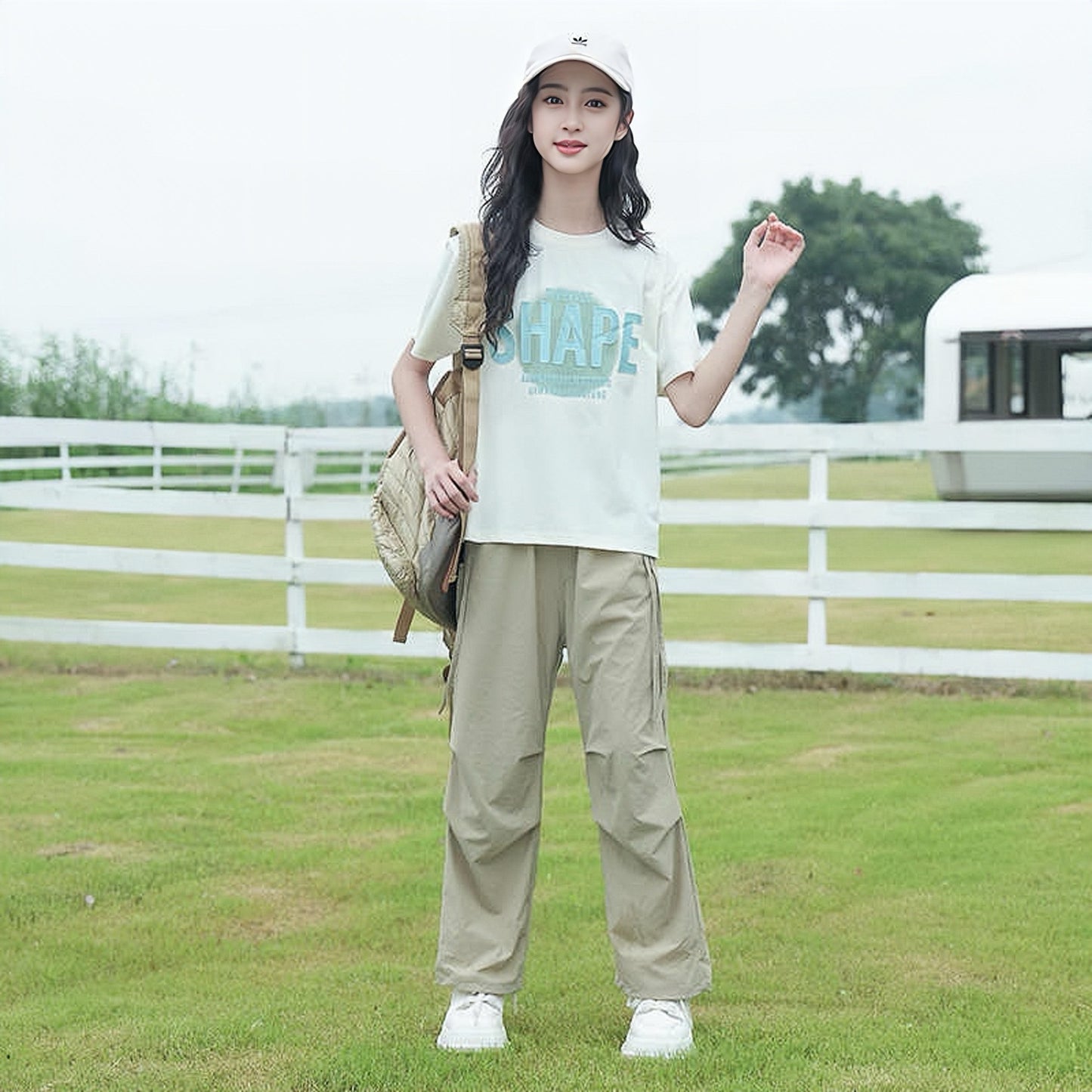 Short-sleeved T-shirt Summer Young Teen Clothing Gym Clothes Casual Children's Suit