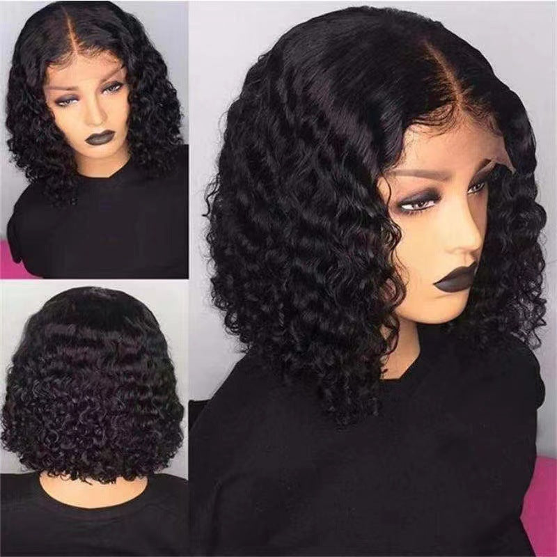 Women's Wigs With Small African Gradient Color Wig Short Curly Hair