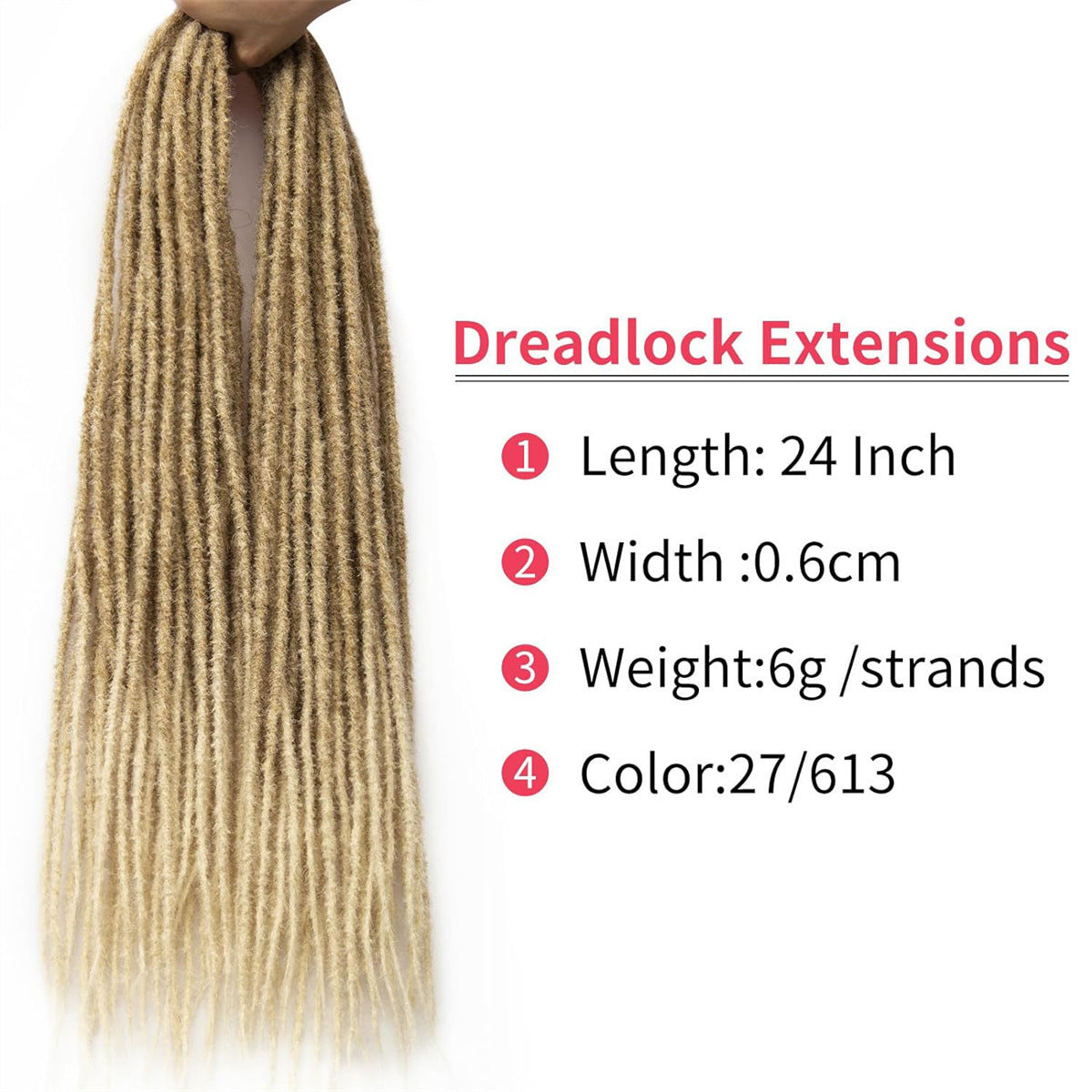 Fiber Crochet Hair Hip Hop Reggae Double Wig Ponytail