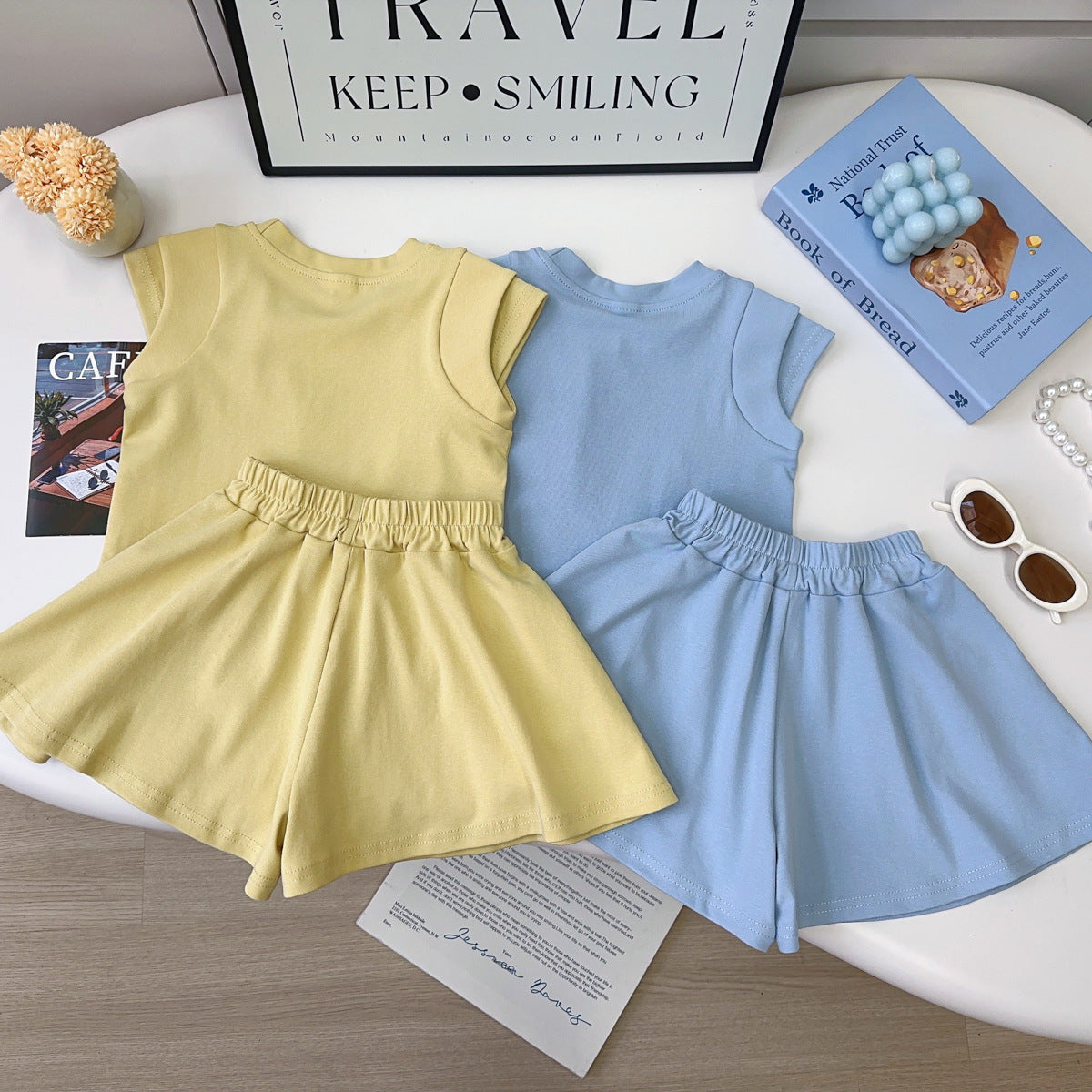 Korean Summer Fashionable Loose Casual Short-sleeved Shorts Children's Suit