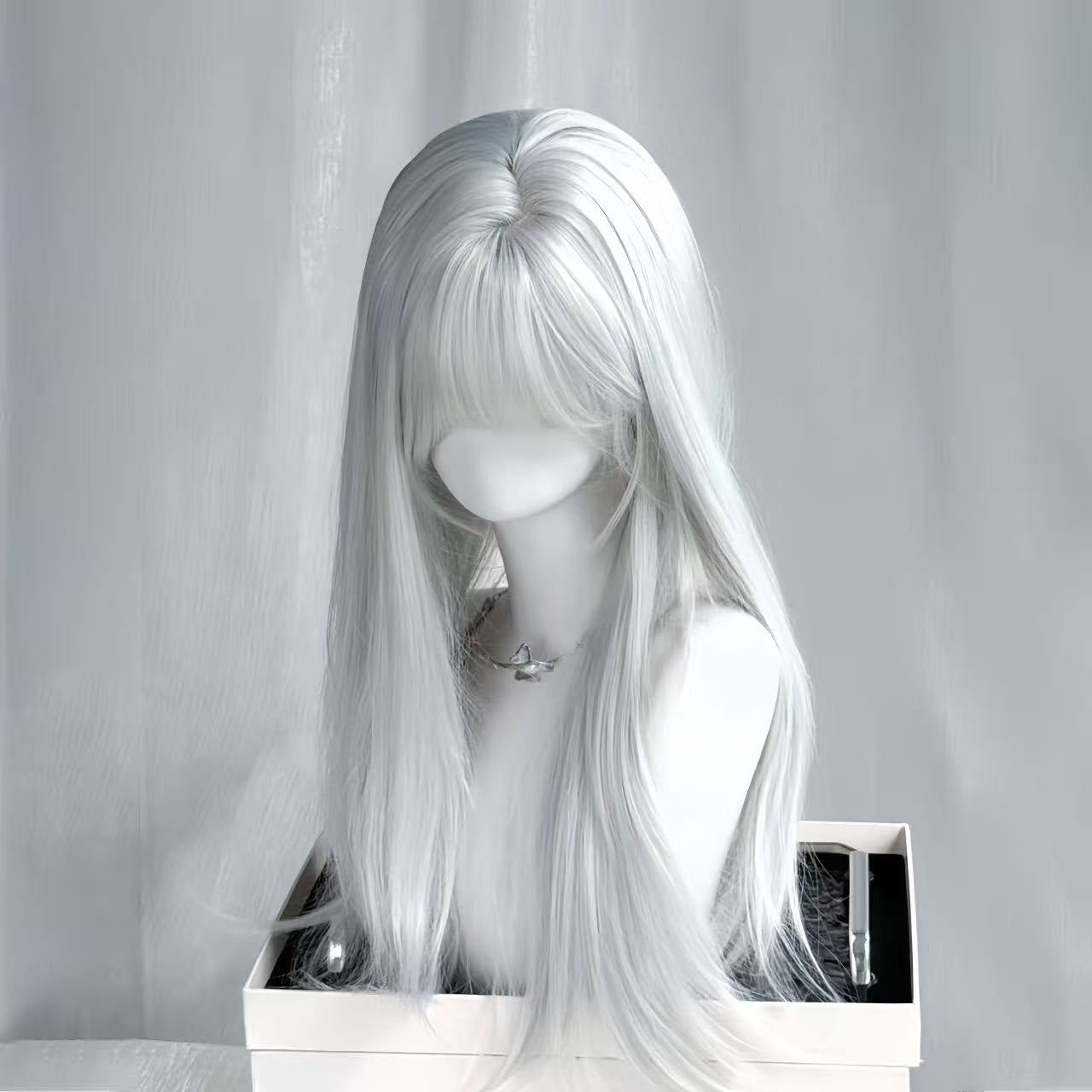Women's High Dark Brown Hair Full Top Natural Long Straight Wig